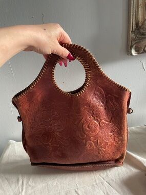 Patricia Nash brown leather tote bag